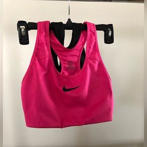 Nike Women's DRI-FIT Medium Support Pink Sports Bra Size Medium
